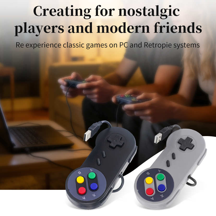 Retro Gaming Raspberry Pi 3 - Wired USB Gamepad Retro Gaming Joystick