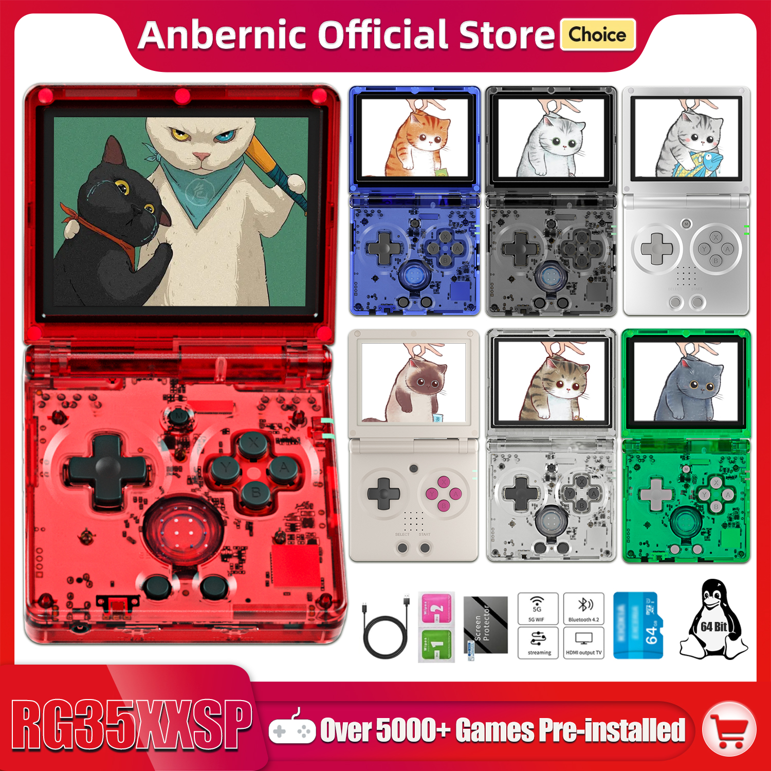 Anbernic NEW RG35XXSP Flip Han - Retro Gaming Os のレビューと価格