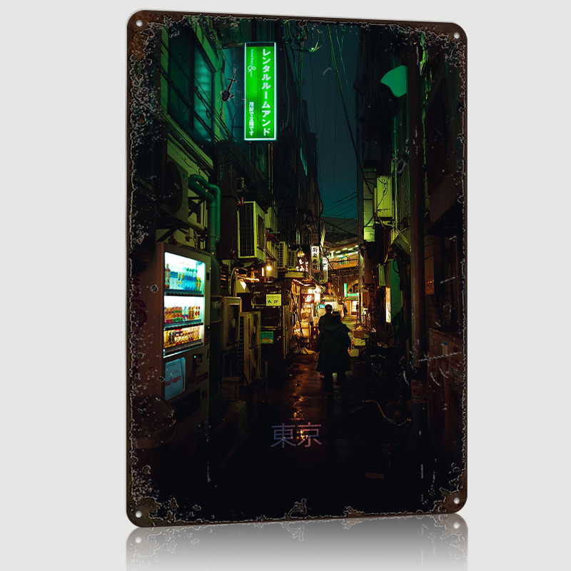 Tokyo Backstreet With Text Pri - Retro Gaming Tokyo のレビューと価格