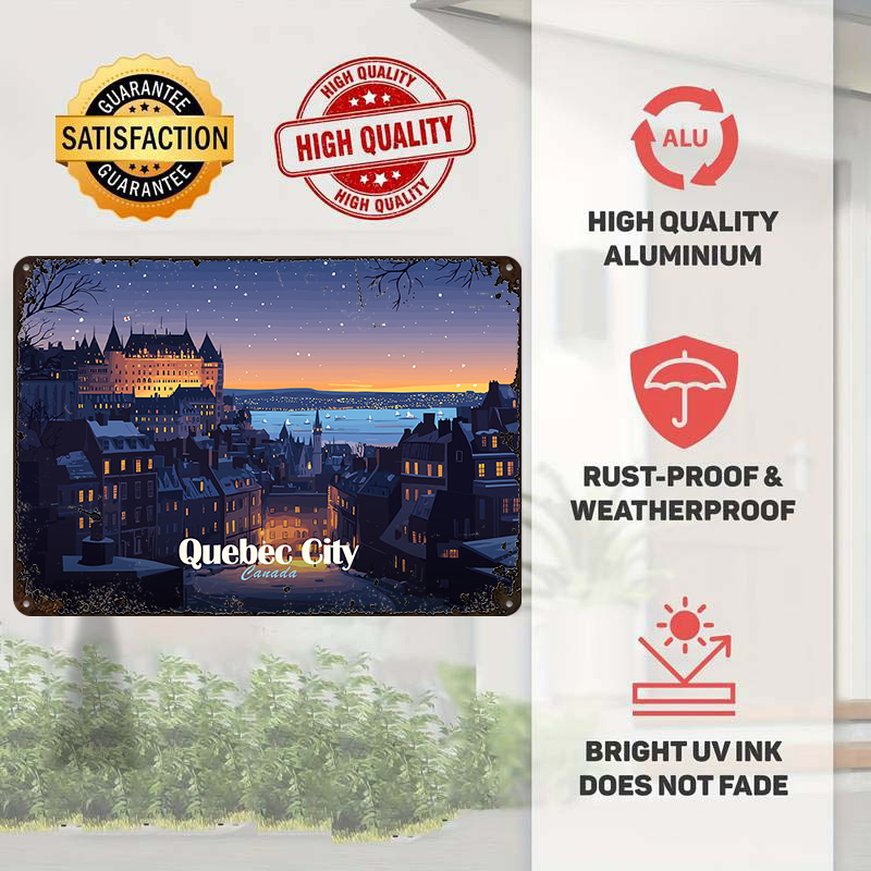 Quebec City At Night Printed P - Retro Gaming Quebec のレビューと価格