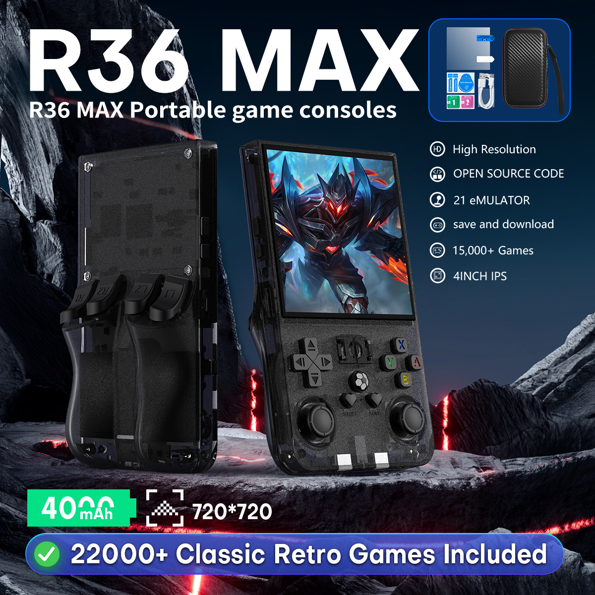 Open Source R36MAX Portable Vi - Retro Gaming Os のレビューと価格