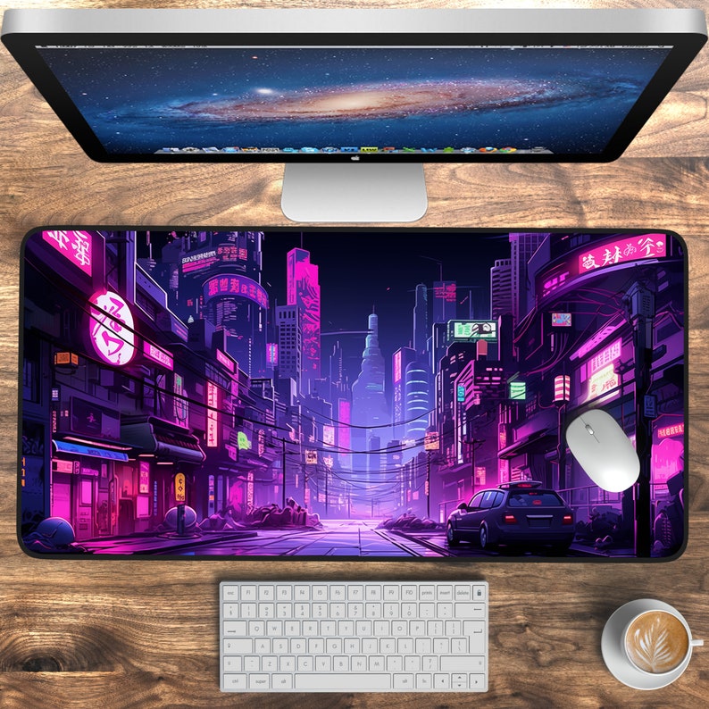 Neon Tokyo Desk Mats, Retro St - Retro Gaming Tokyo のレビューと価格