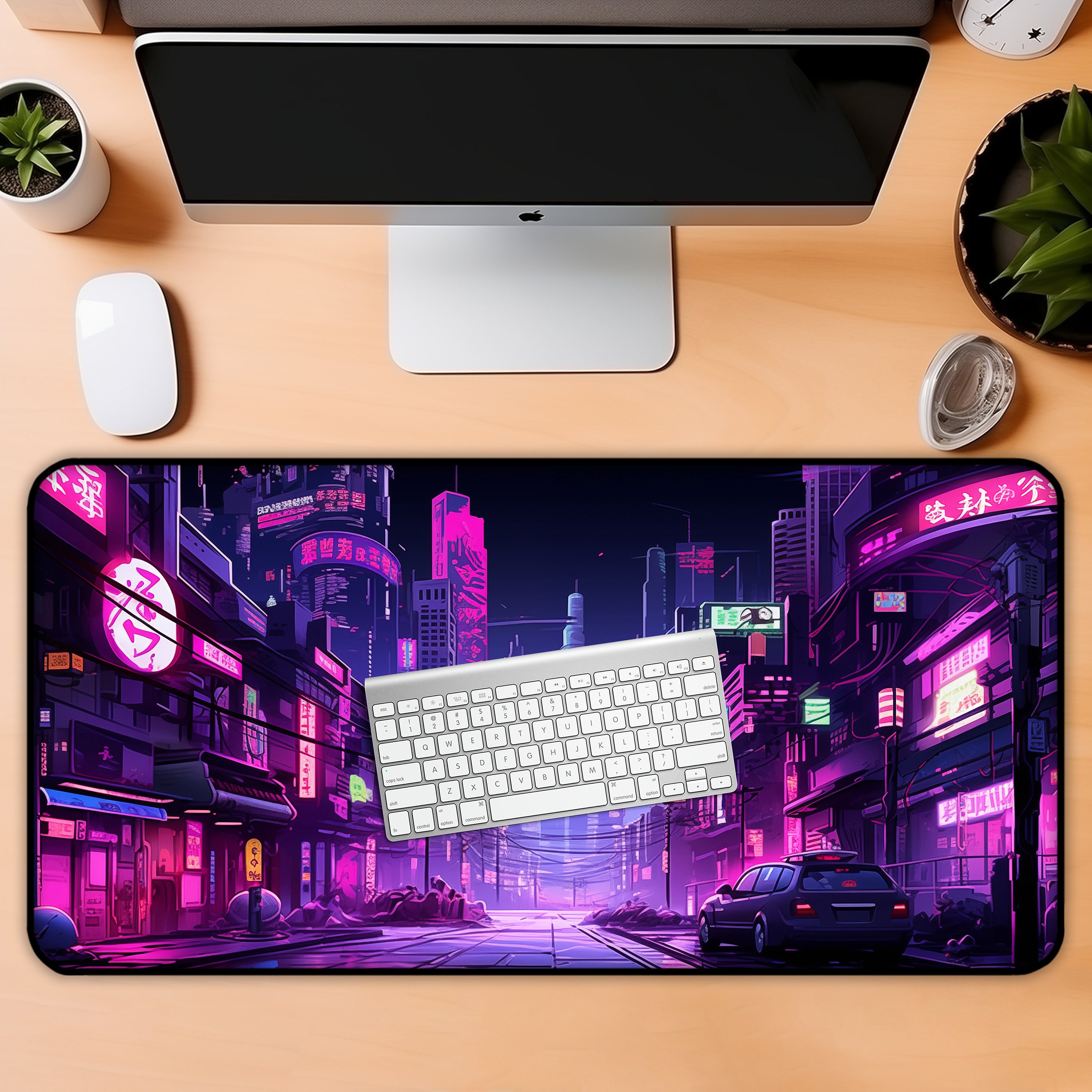 Neon Tokyo Desk Mats, Retro St - Retro Gaming Tokyo のレビューと価格