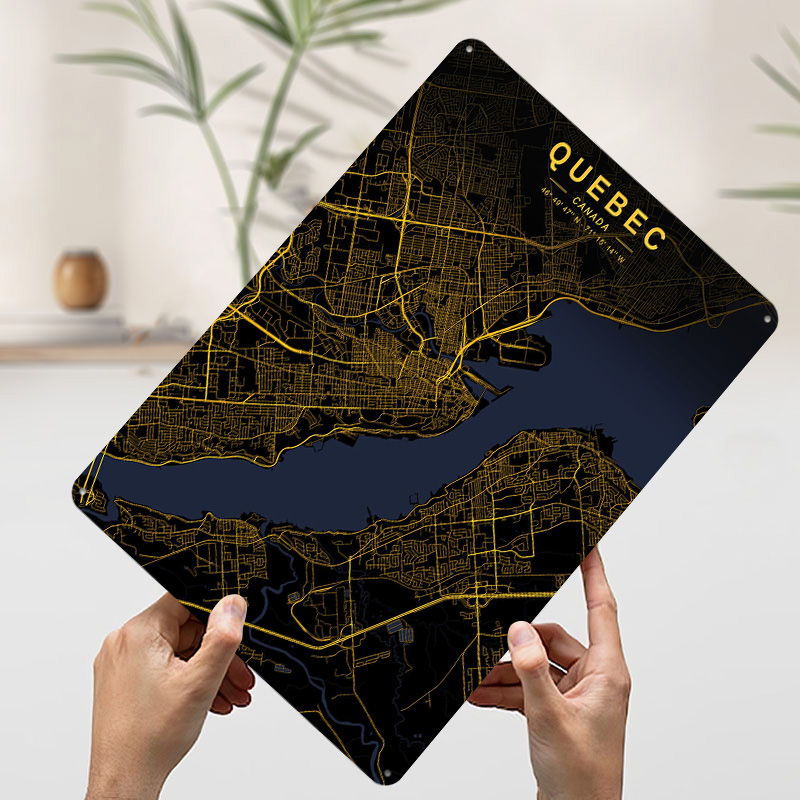Quebec Golden Map Poster Custo - Retro Gaming Quebec のレビューと価格
