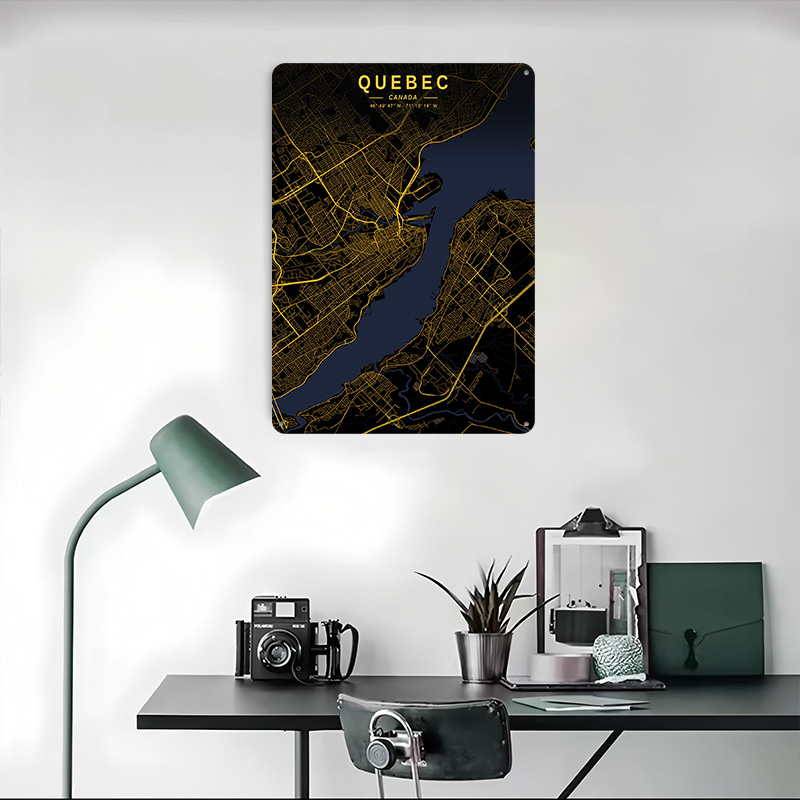 Quebec Golden Map Poster Custo - Retro Gaming Quebec のレビューと価格