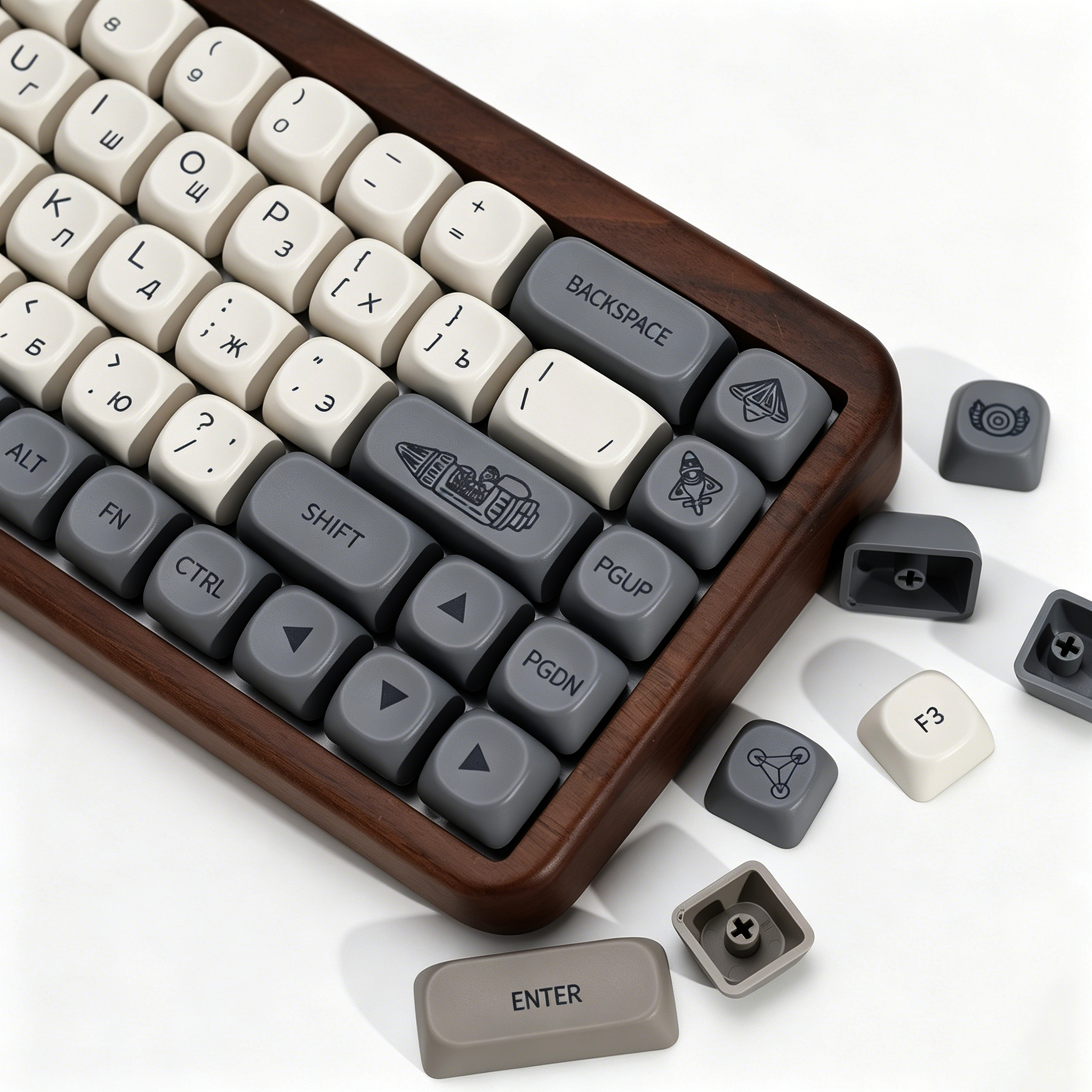 KBDiy Russian Keycaps Retro Vi - Retro Gaming Mac のレビューと価格