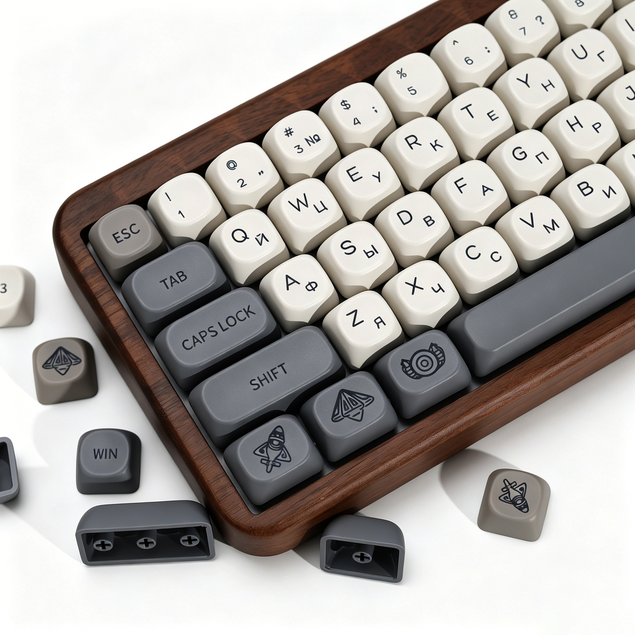 KBDiy Russian Keycaps Retro Vi - Retro Gaming Mac のレビューと価格