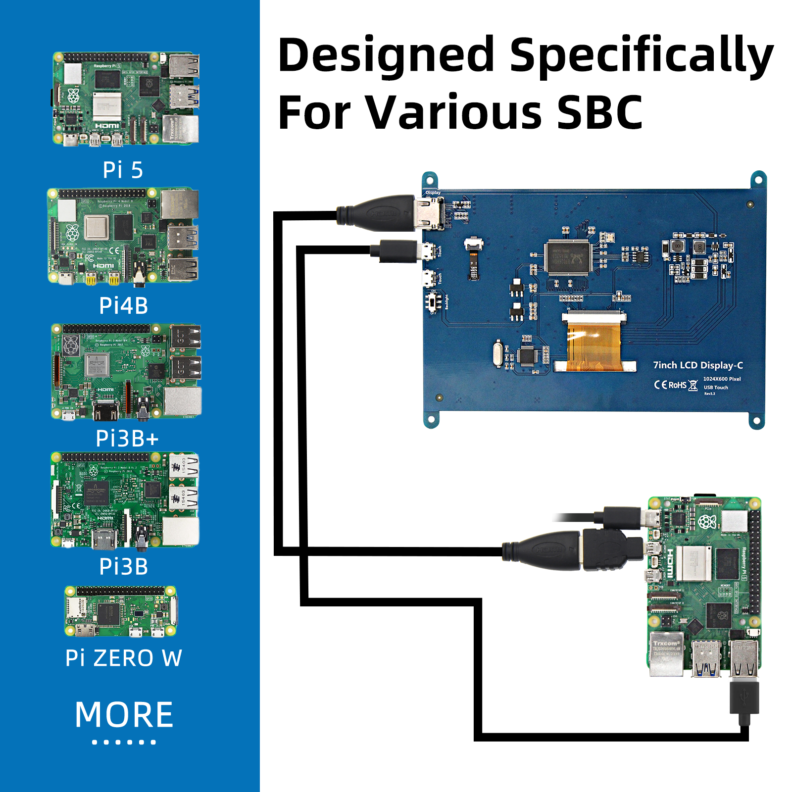 Raspberry Pi 7 Inch Screen, IP - Retro Gaming Raspberry Pi 3 のレビューと価格
